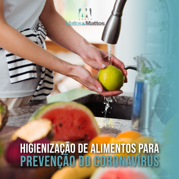 Higienização de alimentos e embalagens para prevenção do Coronavírus