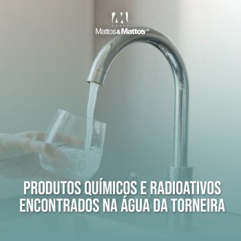 Produtos químicos e radioativos encontrados na água da torneira